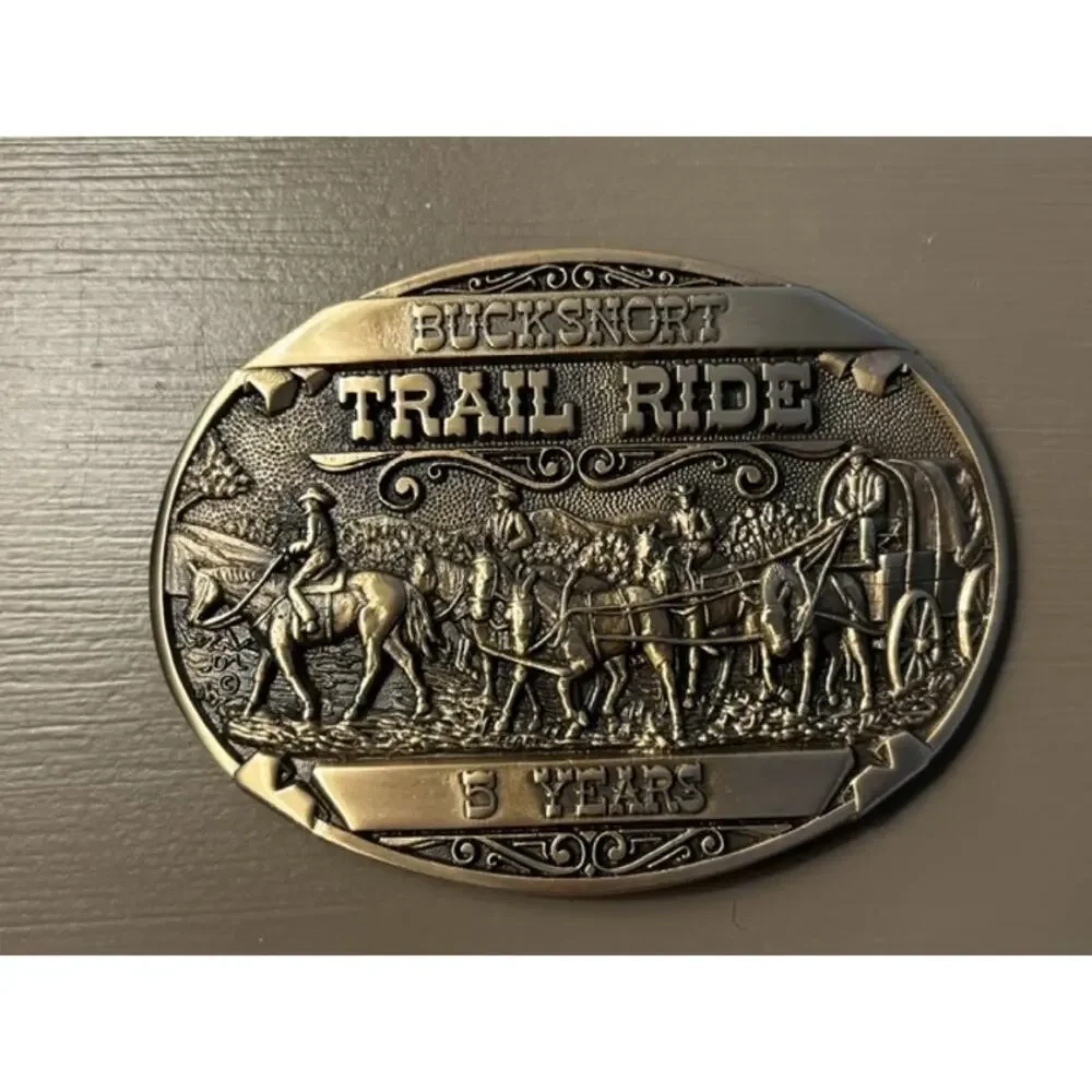 Awards Design Metals‎ Western Trail Ride Solid Brass Belt Buckle